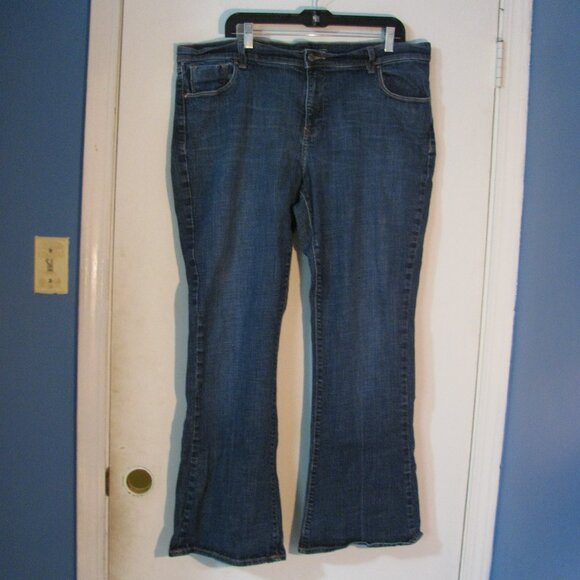 Old Navy The Sweetheart Jeans Plus Size 18 Wide Flare Leg Stretch Blue Denim - Picture 1 of 7